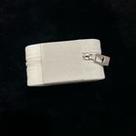 Travel Jewelry Organizer Case White Faux Leather Compact Storage with Ring Slots Photo 3