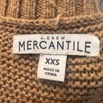 J.Crew  Classic Crewneck Sweater Caramel Brown Knit Cotton Thick Womens Size XXS Photo 10