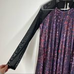 NEW RACHEL Rachel Roy Multicolor Sequin Sheer Long Sleeve Dress Size Medium Purple Photo 3