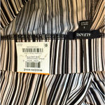 Alfani  Black and White Striped Wide Leg Pants Photo 2