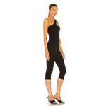 H:ours  Revolve Sophie Black‎ Crop Catsuit Jumpsuit Ribbed Stretch NWT $178 Sz S Photo 1
