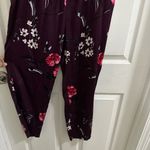 Josie Natori Freestyle Pants Purple / Pink Women’s size Medium pretty floral Photo 1