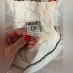 Vintage 90s High Waist Distressed Eyelet Ruffle White Shorts Michael G Size 5 Photo 2