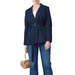 Eloquii JASON WU x  Pinstripe Belted Blazer Navy Blue size 18 Workwear Office Photo 8