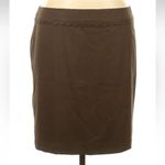 Loft Ann Taylor |  | Career Chic Brown Scallop Classic Pencil Skirt Size 16 NWT Photo 0