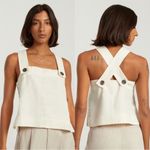Everlane Apron 100% Linen Tank Cream Canvas size 2 Photo 9
