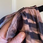 Felicite satin smocked tiger print dress size small. Vneck front and back. NWT Brown Photo 5