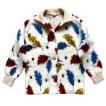 VTG Charm Sport Co Womans Jacket Size M Fall Leaves Autumn Pearl Buttons Retro Yellow Size M Photo 0