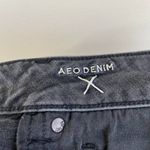 American Eagle  Faded Black Super Stretch Hi-Rise Distressed Shortie Shorts Photo 11