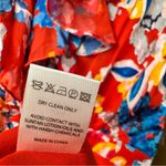 Saloni Cece Sleeveless Ruffle Silk Tiered Floral Print Red Mini Dress 2 Photo 12