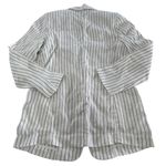 Joie  Blazer Womens‎ 6 White Darryl Linen Blend Lightweight Jacket New Striped Photo 4