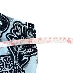 EXPRESS  Blue Black Floral Print Back Tie Scoop Neck Blouse Tank Top Small Casual Photo 6