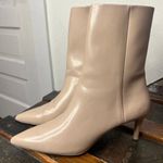 H&M Minimalist Beige Kitten Heel Pointed Toe Booties 8 Photo 4