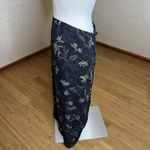 Eddie Bauer Vintage  Midi Skirt Size 6 Black Botanical Straight Grunge Fairy Photo 4