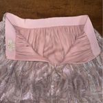 Kate Spade Silk Metallic A-Line Midi Skirt Soft Pink Chiffon Silver Metallic Photo 8