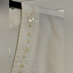 Emma James Women’s Linen Blend Embellished White Tunic Size 14 Photo 8