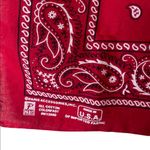 Color fast red Bandana vintage paisley Red Photo 1