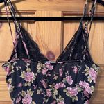 ZARA  Dark Floral Lace trim bodice slip dress S Photo 5