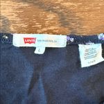 Levi's Levi’s Floral Crop Top Navy Blue cap Sleeve Cotton Size L Photo 1