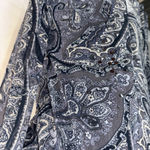 Karen Kane Y2K Gray Black Paisley Sparkles Long Sleeve Top Size Xl Photo 2