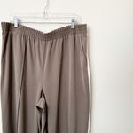 Primark [] Brown White High Rise Side Stripe Wide Leg Pants Elastic Waist Size XL Photo 6