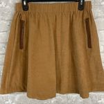 Harlowe $ Graham Harlowe & Graham Camel Faux Suede Skirt Photo 0