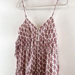 American Eagle  Outfitters Sleeveless V-Neck Side Tie Tiered Midi Dress Berry S Photo 6