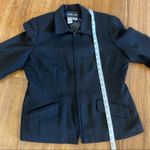 Sag Harbor 100% wool black zipper lined blazer jacket with front pocket-size 10 Photo 9