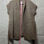 Gap Maternity Cardigan Wool Blend Vest Sleeveless Knit Open Front Belted Brown M Photo 3