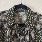 Dress Forum  Floral Bell Sleeve Sheer Blouse Top Size Small Photo 1