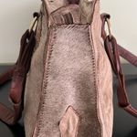 Nardelli Italian Made Tan Leather with Calf hair Large Shoulder Bag Brown Photo 15