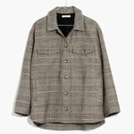 Madewell Bonded Flannel Shirt-Jacket in Cohancy Plaid Medium EUC Photo 0