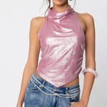 Edikted  Pink Cowl Neck Tank Top Photo 0