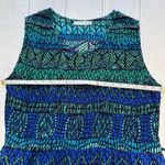 Madison Leigh  Maxi Dress Sleeveless Blue Jewel Tones Ties in Back Photo 4