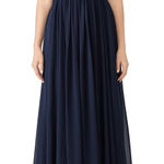 Badgley Mischka Badgley Mischka Navy Ballerina Formal Gown size 16 formal gala black tie Photo 0