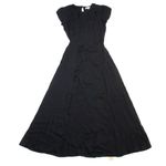 Reformation NWT Gavin in Black Cutout Back Side Slit Crepe Midi Dress 2 Photo 1