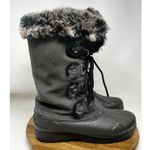 Khombu Snow Boots Womens Faux Fur Lining Grey Winter Lace Up Size 10 M Photo 0
