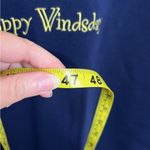 Vintage 90s Pooh Bear Nightgown One Size Happy Windsday Flannel Sleeves Blue Photo 7