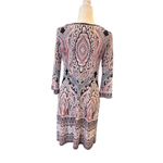 Studio One Paisley Print Sheath Dress 3/4 Sleeve Square Neck Midi‎ Elegant Photo 4