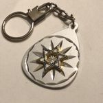 Silver Tone Star of David Keychain Key Holder Photo 3