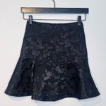 & Other Stories & Other Stories Black Metallic Jacquard Ruffle Mini Skirt Photo 4