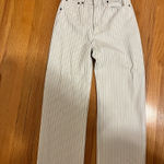 Abercrombie & Fitch Abercrombie High-Rise Jeans white and blue stripe Photo 1