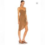 Amanda Uprichard NWT REVOLVE  Janet Midi High Low Brown Dress Scandygirl Feminine Photo 2