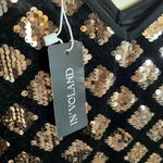 In'Voland Sequin 20W Gold And Black V Neck Sparkly Cocktail Dress Photo 1