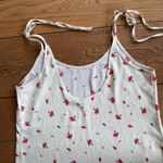 Urban Outfitters Butter Yellow Satin Ditsy Floral Slip Dress Mini Tie Med Y2K Photo 4