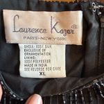 Laurence Kazar VTG Beaded Silk Top Black Sequin Evening Blouse Scalloped Size XL Photo 6