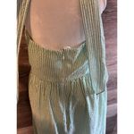J.Crew  Sz 6 Seersucker Stripped Green Open Tie Back Tank Maxi Dress Preppy Photo 4