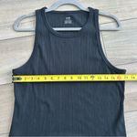 Aerie Ribbed Sleeveless Side Cinch Maxi Dress Black XL Photo 7