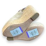 Veronica Beard $395 Women's Beige Dali Peep Toe Platform Wedge Sandal Shoes 7 Photo 8