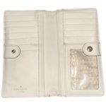 Kate Spade  Aquamarine Tiffany Blue Pebbled Leather Folding Snap Closure Wallet Photo 2